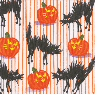 Cocktail Napkin - Halloween Cats Caspari