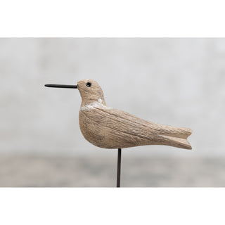 Whitewashed Wood Seagulls on Metal Spindle  K&K   