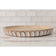 Carved White Wash Tray  PD Home   