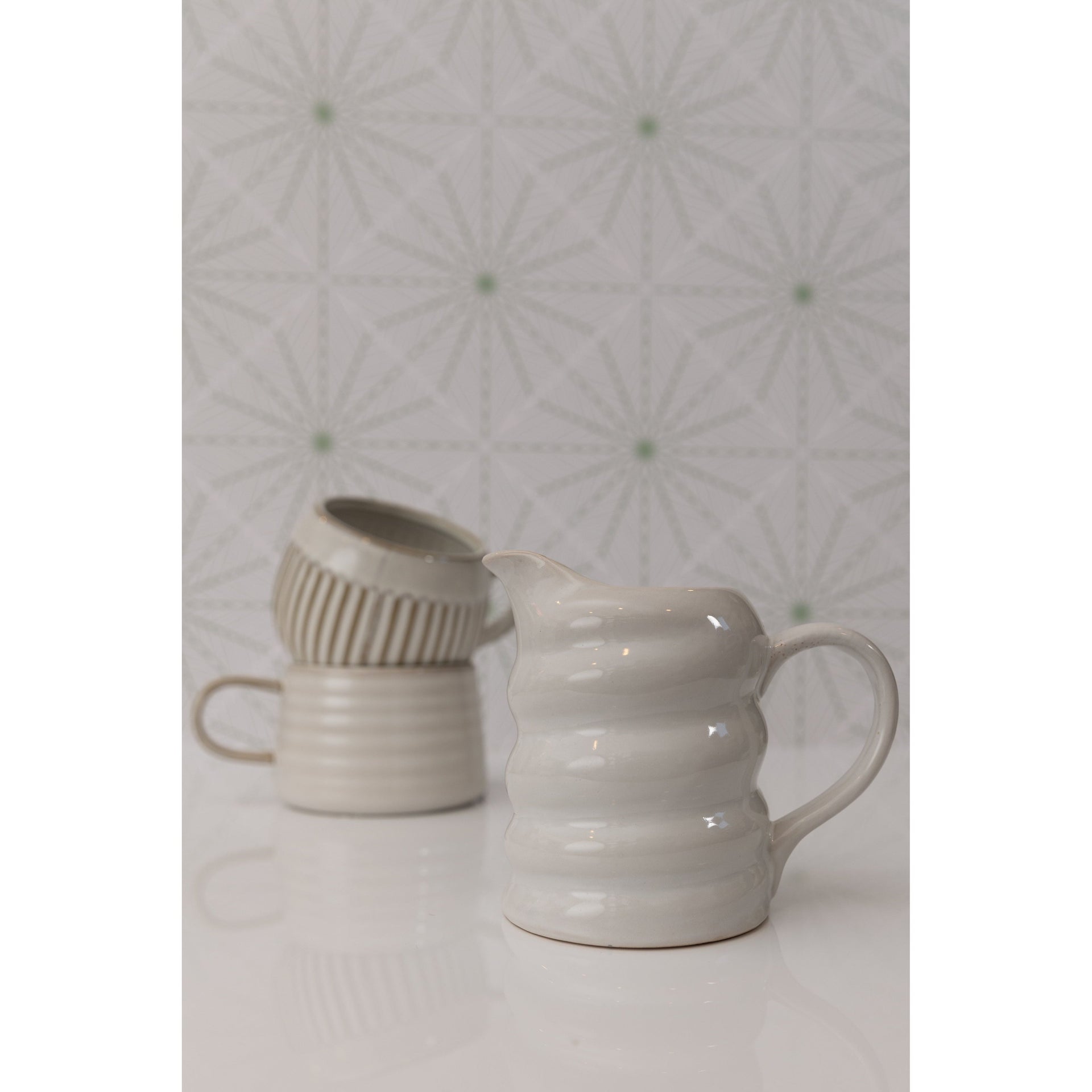 Claire White Ceramic Mug  PD Home   