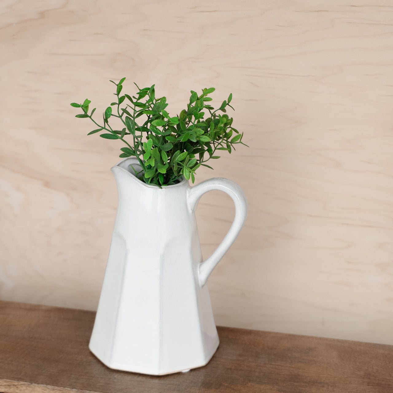 8.25" White Ceramic Vase  PD Home   