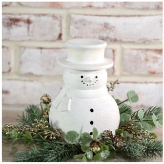 White Terracotta Snowman PD Home