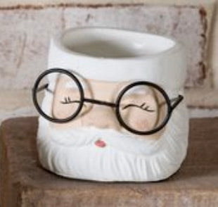 Santa Glasses Planter PD Home Small