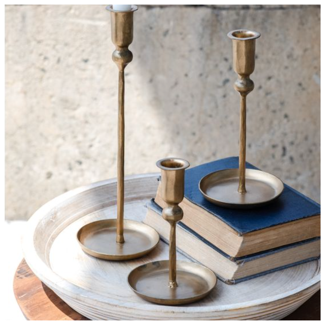 Gold Plate Candle Holders PD Home