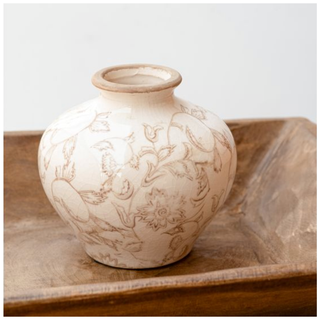 4.7" Beige Heirloom Vase PD Home