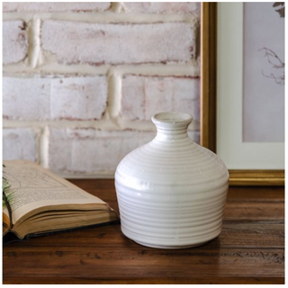 5.3" White Line Vase PD Home