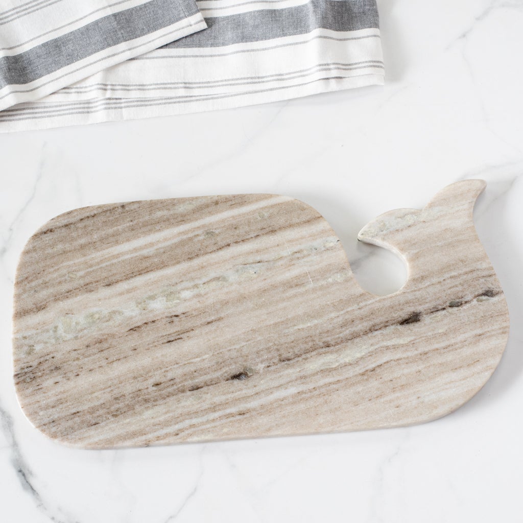 Whale Serving Board - Beige Marble  PD Home   