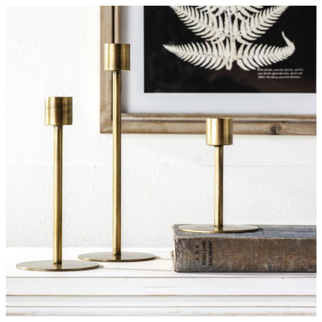 Antique Brass Candle Holders PD Home