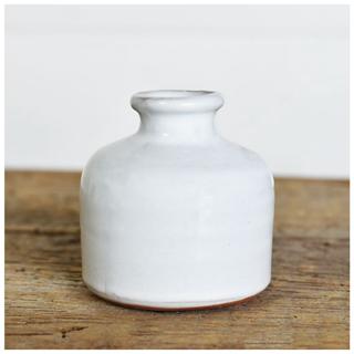 3" Fat White Vase PD Home