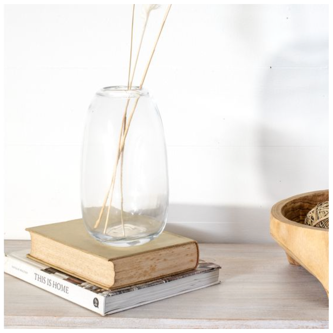 Clear Modern Vase 9" PD Home