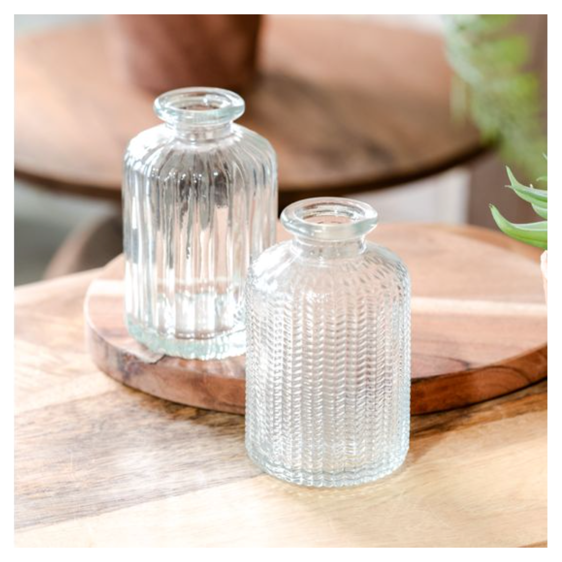 Clear Glass Bottle 4" PD Home