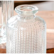 Clear Glass Bottle 4" PD Home Knit