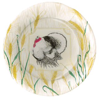 Homestead Turkey Taupe - Salad/Dessert Plates Caspari