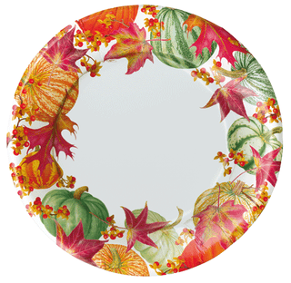 Gourds And Leaves - Salad/Dessert Plates Caspari