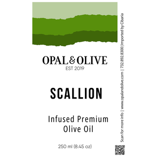 Infused EVOO - Scallion Flavored Olive Oil Opal and Olive   