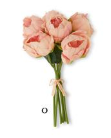 Real Touch Peony Bundle - 6 Stem Artificial Flora K&K Coral  
