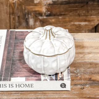 Reactive Glaze Pumpkin Bowl – White PD Home