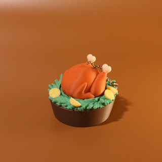Turkey Day Clicker Keychains – 3D Printed Fidgets Opal and Olive Turkey