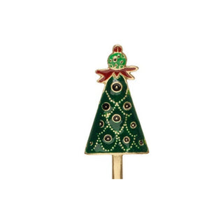 Canape Knife w/ Enameled Holiday Icon Handle  Creative Co-Op Tree  