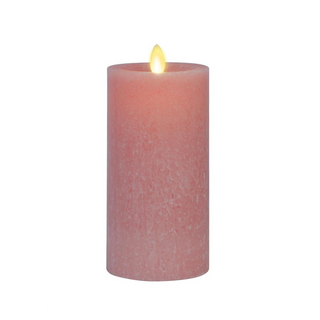 Rose Tan Seaglass Luminara Indoor Pilar Candle K&K Large