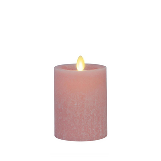 Rose Tan Seaglass Luminara Indoor Pilar Candle K&K Small