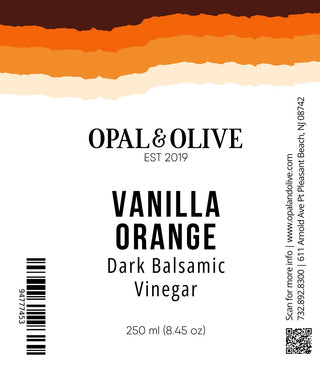 Dark Balsamic Vinegar - Vanilla Orange Dark Balsamic Opal and Olive