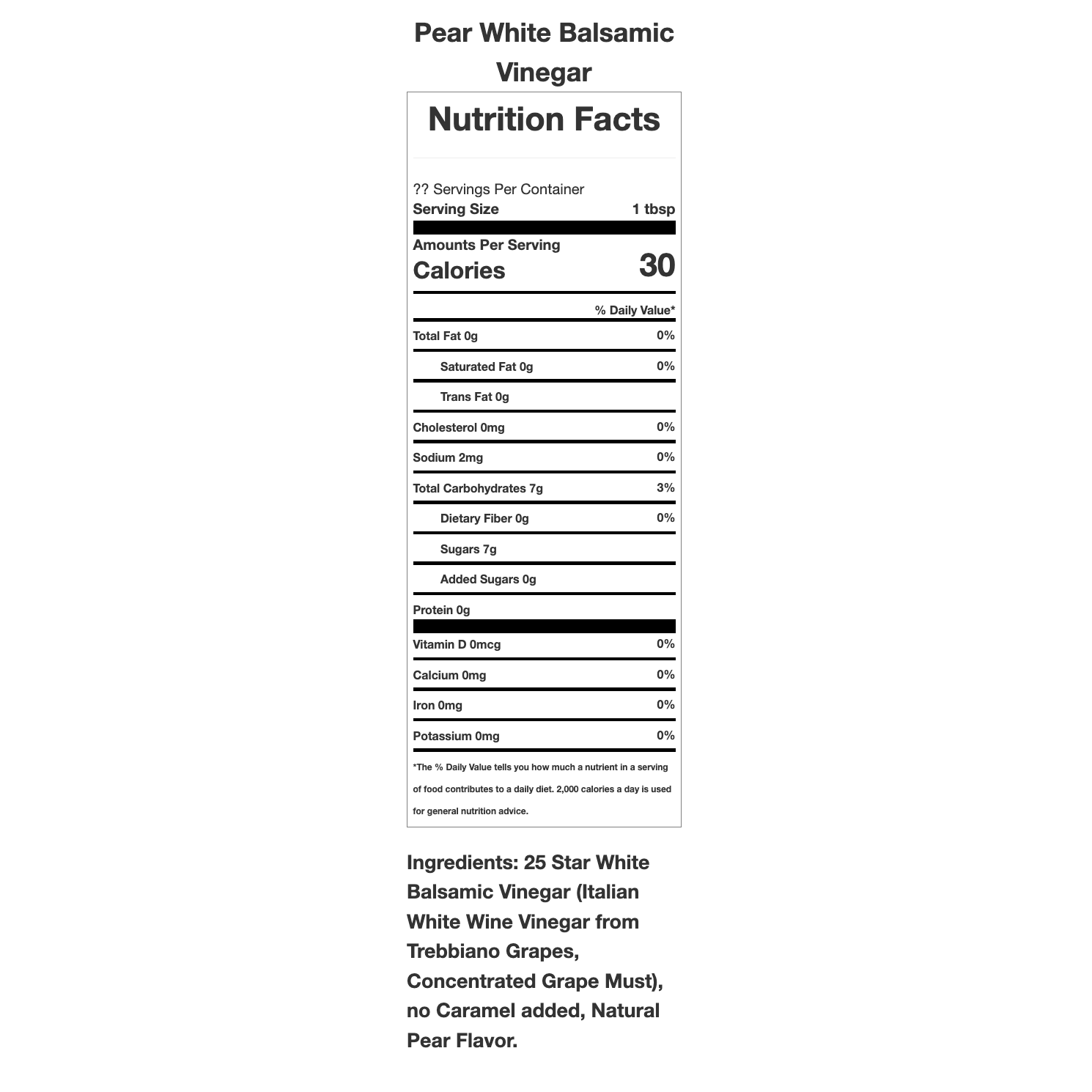 White Balsamic Vinegar - Pear White Balsamic Opal and Olive   