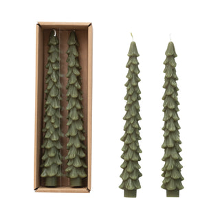 Unscented Tree Shaped Taper Candles Candles Creative Co-Op