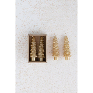 Unscented Tree Shaped Taper Candles In Box Candles Creative Co-Op