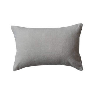 Cotton Slub Lumbar Pillow w/ Embroidered Christmas Trees & Beads Pillow Creative Co-Op