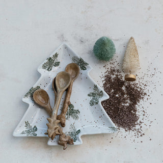 Stoneware Tree Plate  Creative Co-Op   