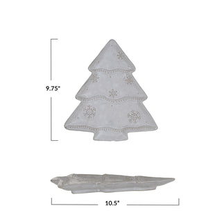 Stoneware Tree Platter  Creative Co-Op   