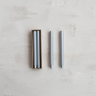 Unscented Faceted Taper Candles in Box Candles Creative Co-Op