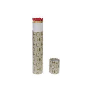 11-3/4"L Safety Fireplace Matches in Tube Matchbox "HO HO HO"