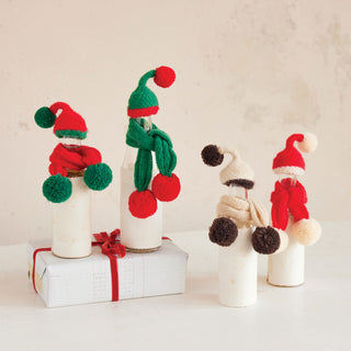 Knit Fabric Hat & Scarf Bottle Topper