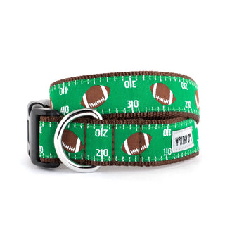 Football Field Collar Dapper The Worthy Dog Green X Small