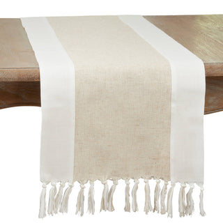 Two-Tone Runner Saro Lifestyle 16"x72" Natural