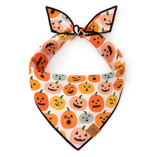 Jack-o’-Lanterns Reversible Halloween Dog Bandana The Foggy Dog