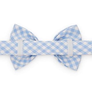 Sky Blue Gingham Spring Dog Bow Tie Dapper The Foggy Dog