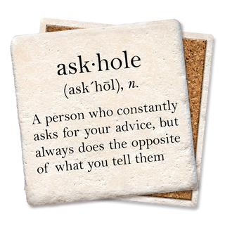 Askhole definition coaster  Tipsy Coasters & Gifts   