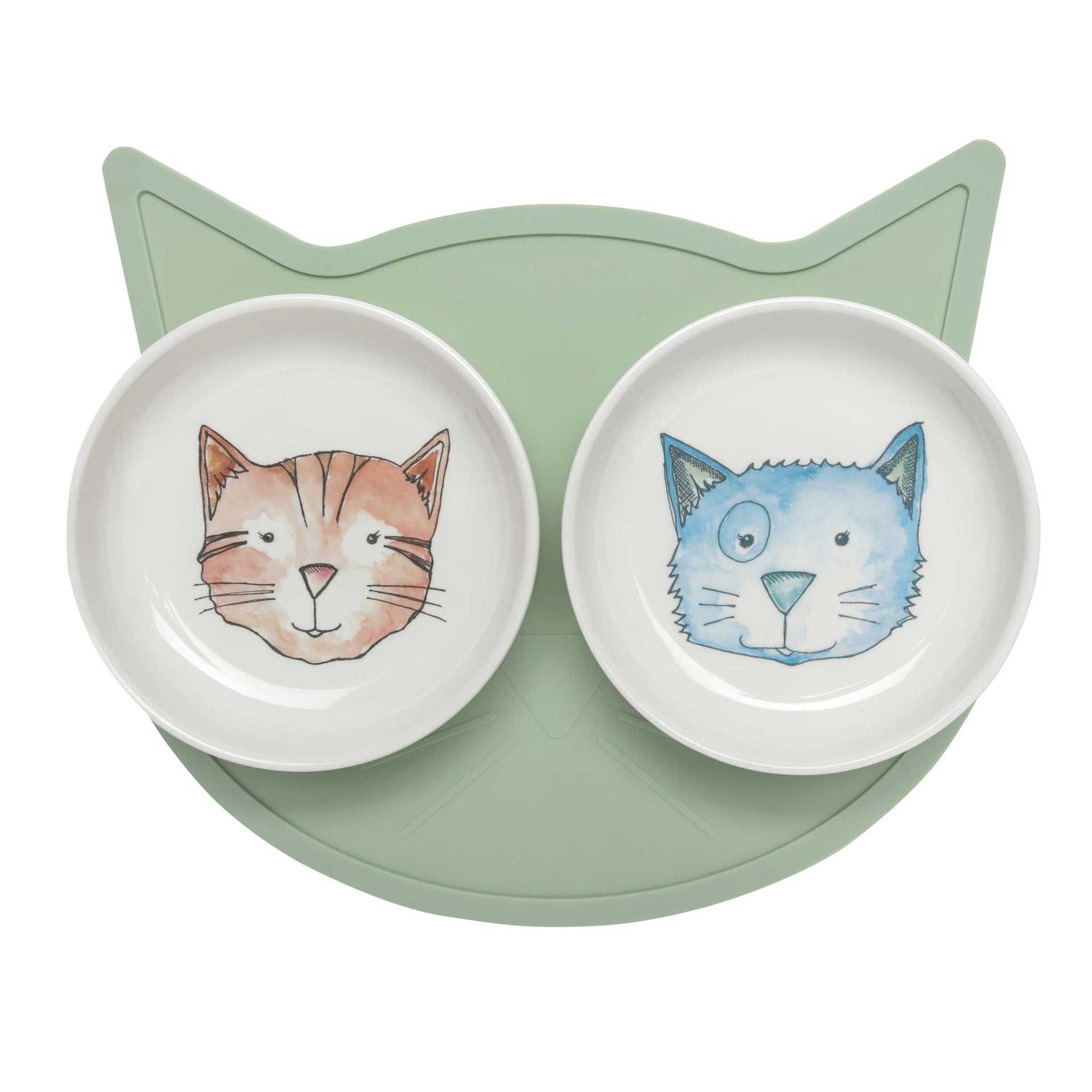 Pet Bowl | Gift Set Watercolor Cat Speckle and Spot by Ore’ Originals