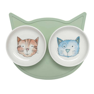 Pet Bowl | Gift Set Watercolor Cat Speckle and Spot by Ore’ Originals