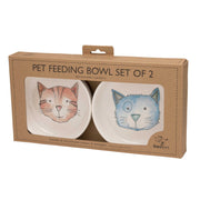 Pet Bowl | Gift Set Watercolor Cat Speckle and Spot by Ore’ Originals