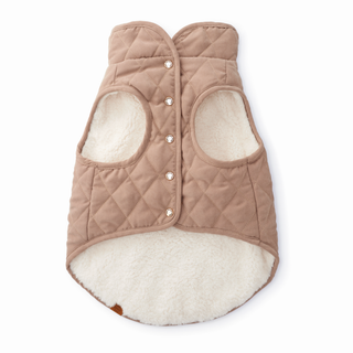 Fawn Sherpa-Lined Reversible Dog Jacket The Foggy Dog