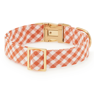 Cider Gingham Dog Collar The Foggy Dog