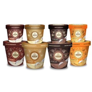 Hoggin' Dogs No Sugar Added Ice Cream Mix for Dogs, 8-pack of assorted flavors (bacon, peanut, prime rib, pumpkin).