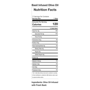 Infused EVOO - Basil Flavored Olive Oil Opal and Olive   