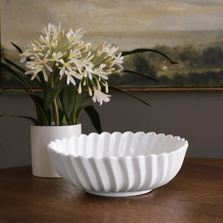 Vida Vienna large white porcelain bowl for dining and entertaining