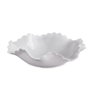 VIDA Colette small white bowl with scalloped edges