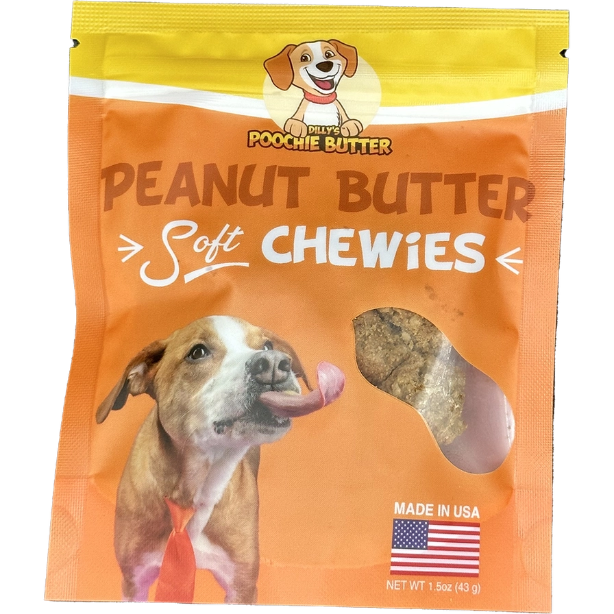 Peanut Butter Soft Chewies  Dilly's™ Poochie Butter 1.5 oz  
